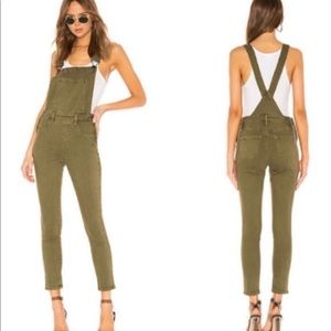 Blank NYC Olive Green Skinny Bib Overalls 29 NWT